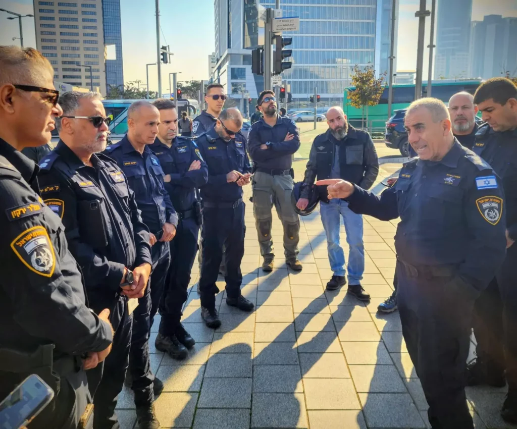 תמונה מהכנות המשטרה לתרגיל1