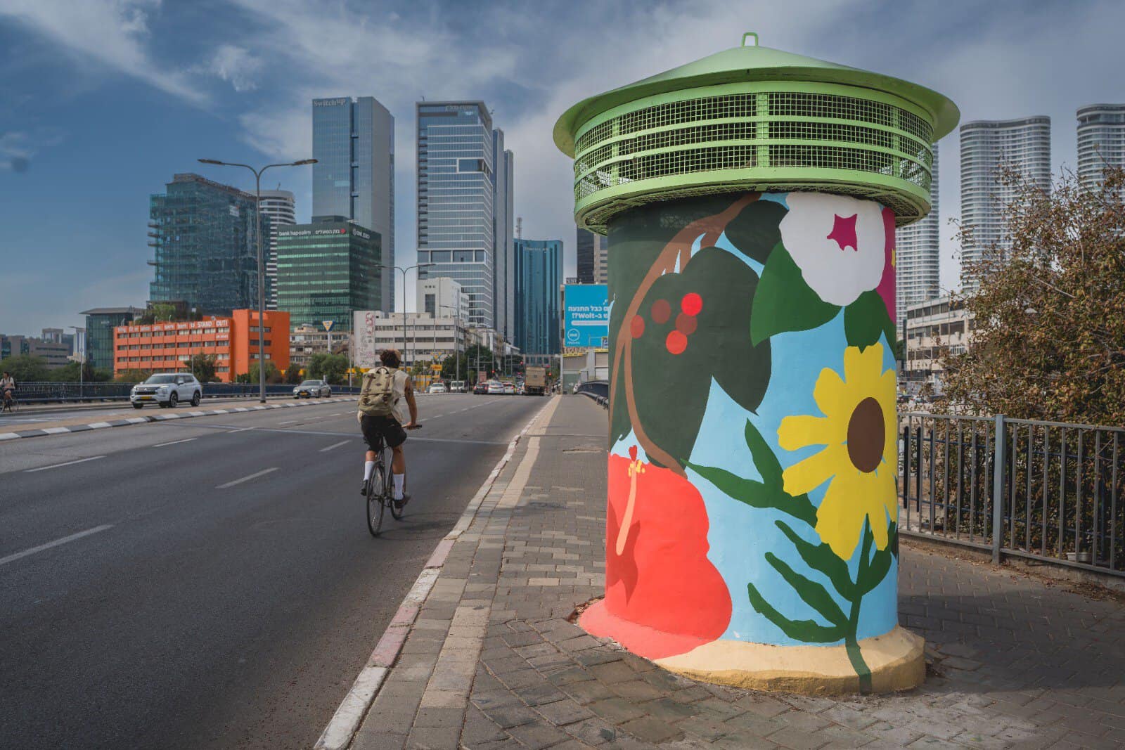 Bezeq Utility Shafts Become Colorful Canvases in Tel Aviv Public Art Project