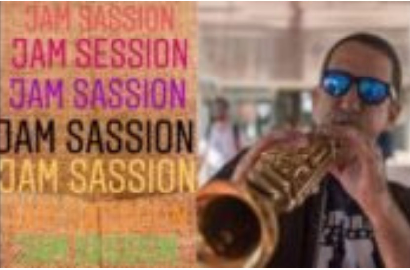 נגן חצוצרה לצד הכיתוב Jam Session